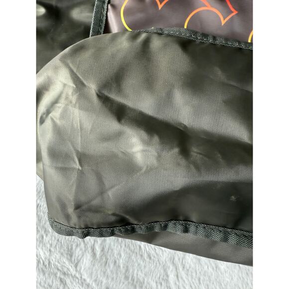 Disney Mickey Mouse Rainbow Print Tote Bag Gray Nylon Zip Travel Shoulder Bag - Picture 10 of 11